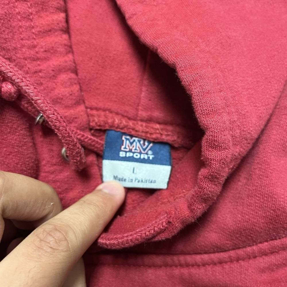 MV Sport Alabama Hoodie Crimson Tide School Seal Men Large Red Organic Cotton - Picture 3 of 9